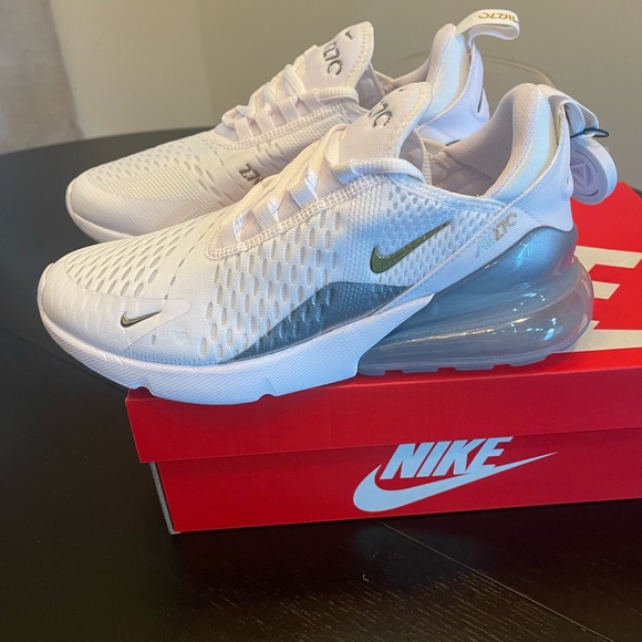Nike air max 270 metallic gold white sneakers - Picture 3 of 8
